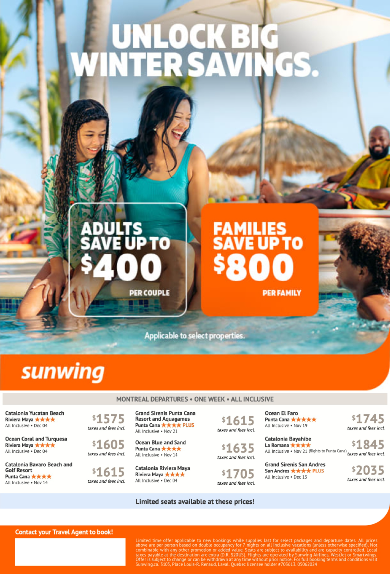 Sunwing Cancún Promotions Have More Fun with Aqua Terra Travel