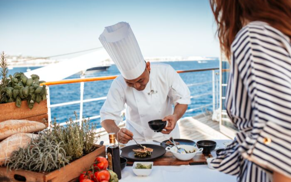 Chef on Yacht Club Med 2